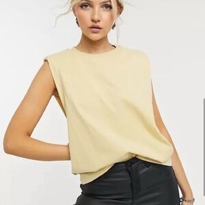 AllSaints Coni Tank w/ Padded Shoulders